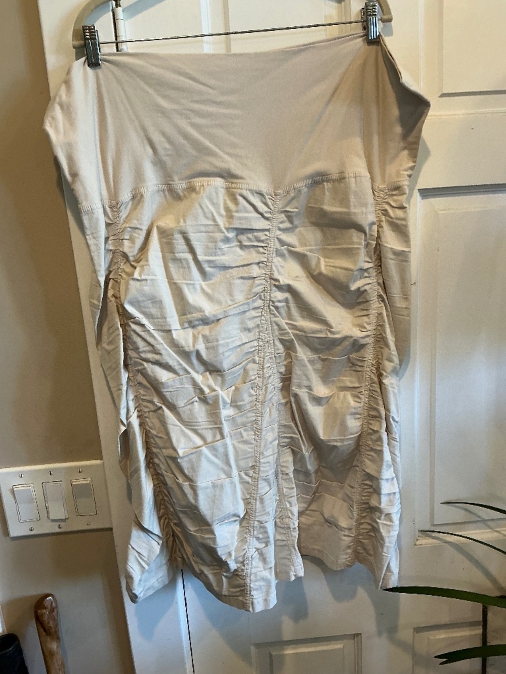 XCVI ruched skirt in light tan color and in plus size 3X